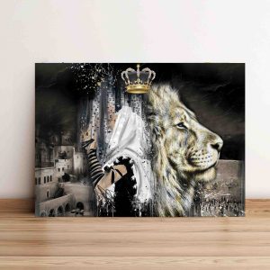 Tableau “L’Homme qui prie et le Lion”